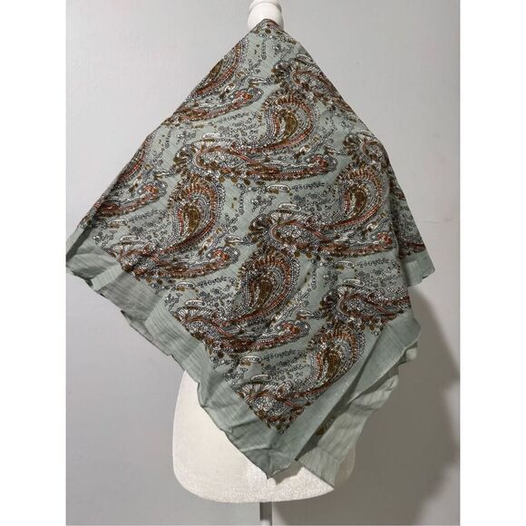 Anthropologie NWT scarves wrap light blue paisley print shimmer - Picture 5 of 5
